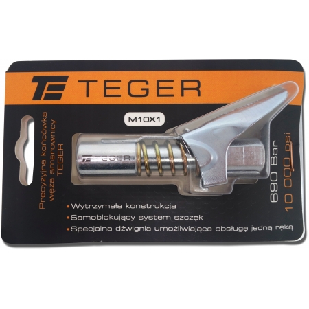 KOŃCÓWKA WĘŻA SMAROWNICY DŹWIGNIA BLOKADA M10x1